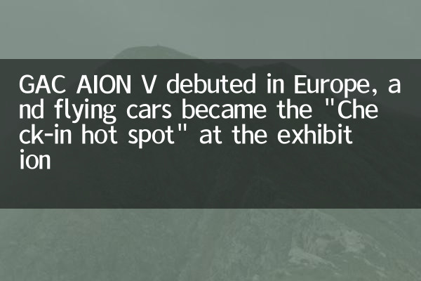 廣汽 AION V 歐洲首秀，飛行汽車成展會 “打卡熱點”