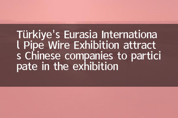 土耳其歐亞國際管材線材展覽會吸引中國企業參展